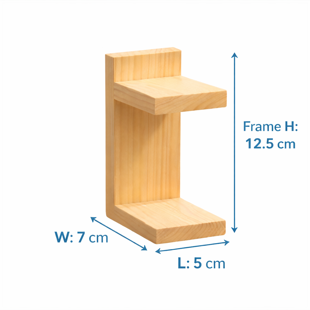 🌿 Wooden Single Test Tube Plant Holder | Handmade Hydroponic Vase | Table Decor | Meenu Wood Crafts